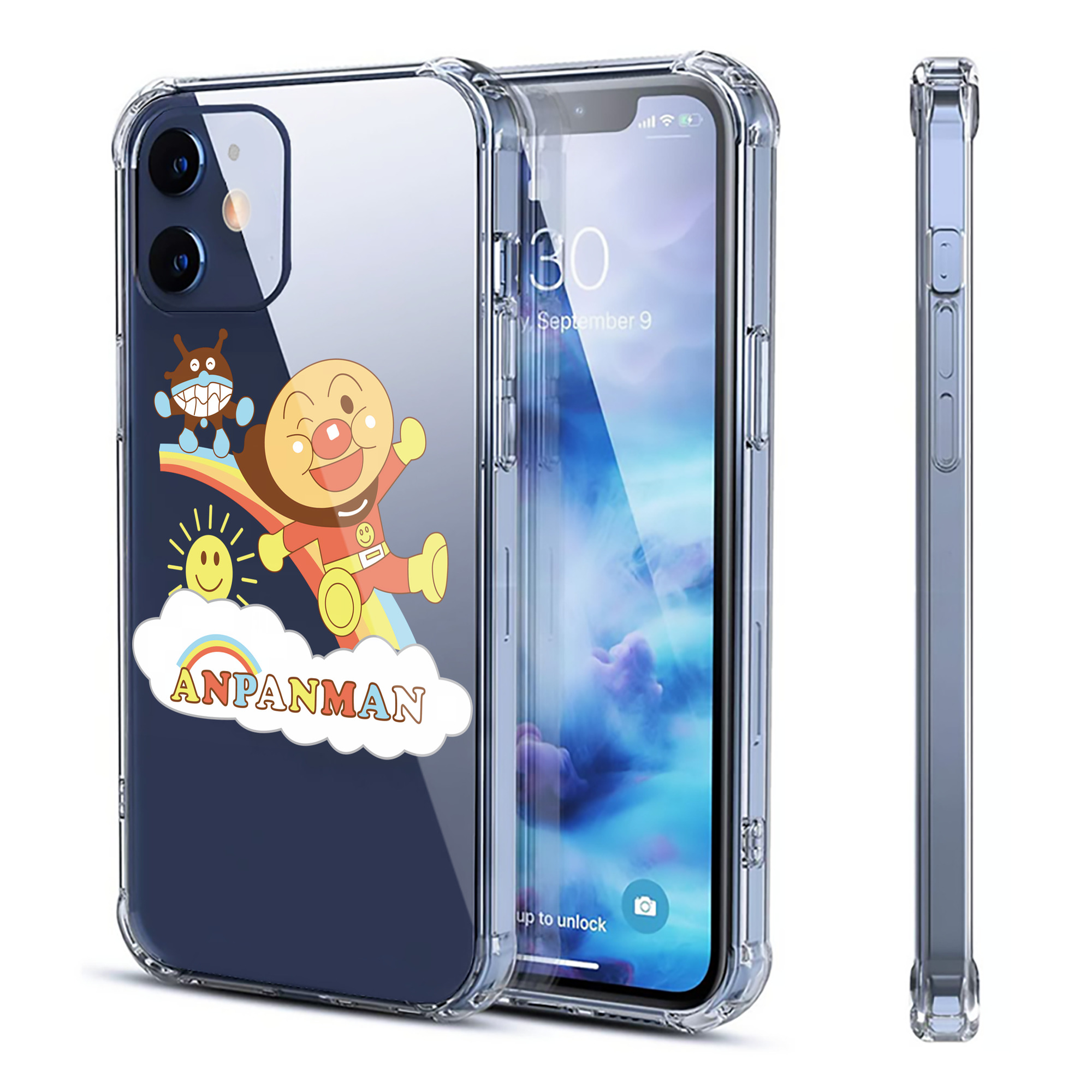 （画像用） アンパンマン Anpanman 【iPhone 12シリーズ対応】透明スマホケース（クリアソフトケース）